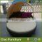 garden outdoor rattan day bed with sunshade