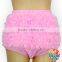 Plus Size Women Ruffle Bloomer Pink Organic Cotton Panties Wholesale Women Underwear