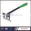 mini garden metal rake with pp handle
