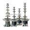 CHOCOLAZI ANT-8060 CE&RoHS Auger four tiers 4 tiers high grade stainless steel commercial chocolate fondue fountain