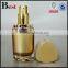 cosmetic triangle shape gold 15ml acrylic lotion bottle