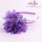Wholesale cheap baby headband handmade organza fabric flower headband