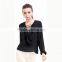 long sleeve latest blouse styles V-neck white women latest blouse styles