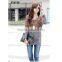 Spring free size new design korean style fashion cotton leopard stitching long sleeve apparel t shirt