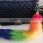 factory design customized brand fox tail keychain faux fox tails cheap fake fur fox tail keyring