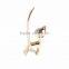 Zinc Based Alloy Purse Accessories Gold Plated 10.8cm(4 2/8") x 4.2cm(1 5/8"), 1 Piece