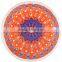 Canada luxury soft touch velour cotton yarn dyed jacquard design custom color large size round beach towel