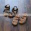 B21385A Korea Girls Suede Leather Diamond Princess Comfortable Sandals