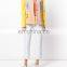 2017 New Style Custom Pink And Yellow Virgin Wool Blend Seahorse Embroidery Fitted Jacket For Women
