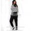 Loose Casual Contrast Tie Plain Sweat Pants