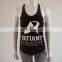 custom mens printed round hem spandex polyester gym vests