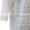 2016 New Design Round Neck Ladies Long Sleeves White Lace Blouse