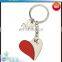 heart metal keyring promotion paris tourist souvenir metal keychain