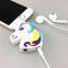 Factory outlet cute cartoon unicorn headphone splitter earphone audio splitter