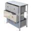 Durable Steel Frame, MDF Wood Top, Vertical Bedroom Dresser Storage DrawerTower with 6 Easy Pull Fabric Drawers