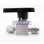 Ball valve 6 8 10 12 mm 1/8 1/4 3/8 1/2 tube stainless steel 304 316 high pressure temperature card set ball valve