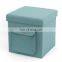 Customized folding storage ottoman stools with pocket front for saving space