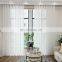 Ready Made European Style Solid White Color Sheer Curtain fabric For French Window Decoration