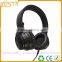 In-line control super bass whole black simple headsets with volume remote and mic