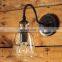 Loft Vintage Glass Wall Lamp E27 Bar Restaurant Wall Lighting
