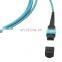 5meters 12 cores OM3 MPO/MTP Fiber Optic Patch cord cable de conexion de fibra Fiber Jumper mtp mpo patch cord
