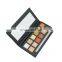 Supplier Accept Custom Rose Gold Magnetic Eyeshadow Palette Pigmented Pu Leather Wallet Shaped Eyeshadow Palette Packaging