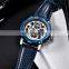 BNEYAR 5172 New Men Quartz Wristwatches Leather Waterproof Military Watch 48mm Large Dial Sport Chronograph Watch