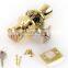 US Traditional tubular knob door lockset polished brass hotel/inn/motel passage way aisle dummy door knob locks