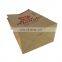 custom logo greaseproof square botoom brown kraft paper bags for hot food takeaway