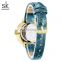 SHENGKE K0149L 2021 New Ladies Watch Embossing Dial Quality Leather Watches In Quartz