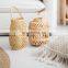 Hot SAle Rustic Bamboo Woven Candlestick Natural Lantern Retro Bamboo Candle Holder Decorative Vietnam Supplier