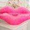 newest pink and red sex interesting lip shaped pillow