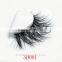 wholesale price Luxury 3D mink fur lashes false strip eyelash extension ,custom package