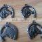 Sew-on Horse Head Logo Badges in Anti-Pewter Color -- Z1522