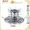 MSF-3500 Columbia stainless steel cheese fondue set nice belly shape fondue pot 0.5mm thickness SS material
