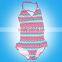 Wholesale cheap 80% polyester 20% spandex damask baby kids swim wear