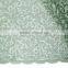 2016 High Quality Chemical Guipure Lace / Schiffli Lace Embroidery Fabric Lace Mint Green With Rhinestones