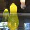 Yellow Big Bubble Haning Lights Clear Glass Pendant Lamp for Dining Room