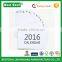 2016 Desktop Calendar Cards Simple Label Message Notes Card 300 Grams Paper 13pcs With One Wooden Stand Creative Mini Calendar