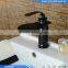 Oil Rubbed Bronze Black Brass Deck Mounted Single Handle Single Hole Bathroom Waterfall Basin Mixer Tap