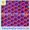 Red polyester knitted big hole mesh fabric for mattress