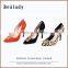 Customized fashion slip on safety design high heel women pumps shoe charm