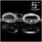 2pcs Rhodium Plated Fashion Mens Shirts Oval Enamel Cufflinks CZ, Black and Silver Two Tones
