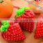 Strawberry shape polyester or nylon folding grocery bag
