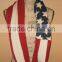 C6115 American national flage infinity chunky scarf knitted pattern
