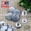 Matt Silver Button Press Metal Snap Button for Jacket and Coat