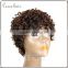 100% human hair short spring curl lace front wig mixed flaxen color Brazilian human hair wig at factory wholesale price
