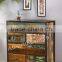 ANTIQUE LOOK RECYCLE WOOD AND IRON BASE DRAWER CHEST