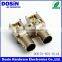 Double straight pcb mount 75ohm zinc alloy bnc connectors