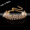2015 new wholesale rhinestone pave crystal chain bead bangle bracelet
